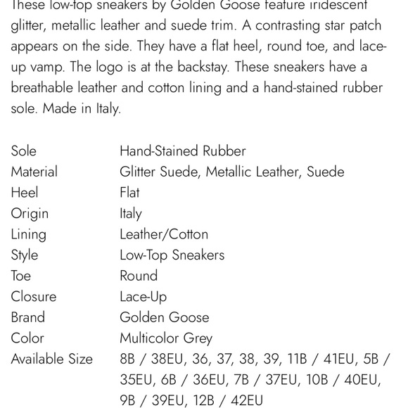 Golden Goose Women's Ballstar Glitter and Grey Suede size 39. - Picture 4 of 13